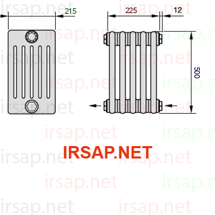 Радиатор IRSAP Tesi 60500/5 T08 CL 01